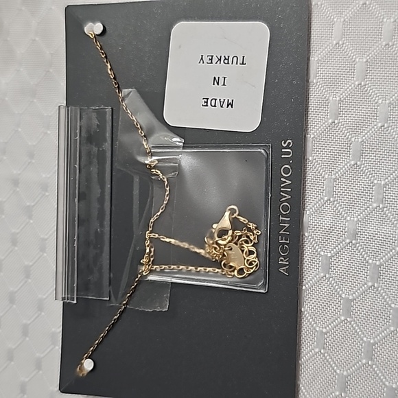 NEW ARGENTO VIVO STARS CRYSTALS CHARMED NECKLACE STERLING SILVER/ GOLD PLAITED - Picture 4 of 5